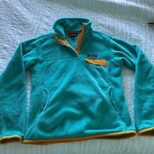 Aqua and Yellow Women’s Patagonia Pullover